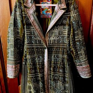 Johnny Was 2.10.10.5 Velvet Embroidered Jacket! Limited Edition